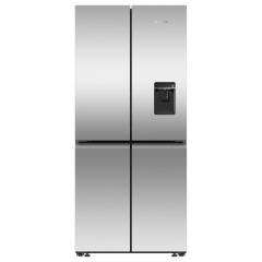Fisher And Paykel RF500QNUX1 , Fridge Freezer Quad Door 790mm, Recessed Handle, Stainless Steel 