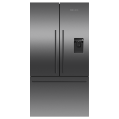 Fisher And Paykel RF540ADUB7 , Fridge Freezer French Door 900mm Designer Handle, Black Steel