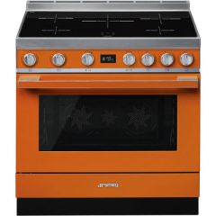 Smeg CPF9IPOR Orange Induction Portofino Range Cooker 90cm
