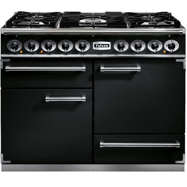Falcon 76810,Range cooker, 1092 DE LUXE DF/NG BLACK BRASS TRIM
