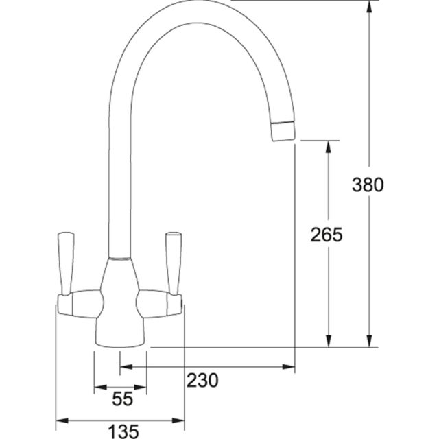 Franke EIGERSS Silksteel, Monobloc Tap