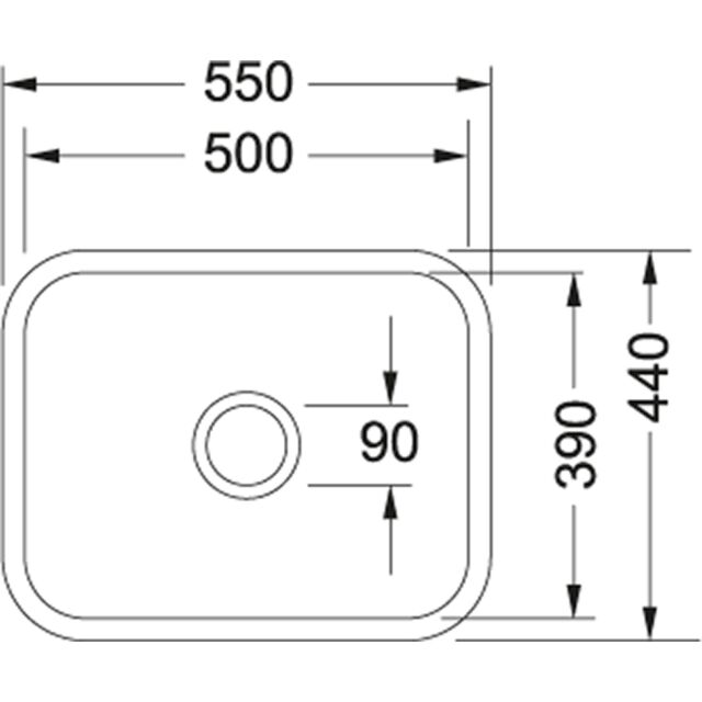 Franke VBK11050 White, Sinks Ceramic Undermount