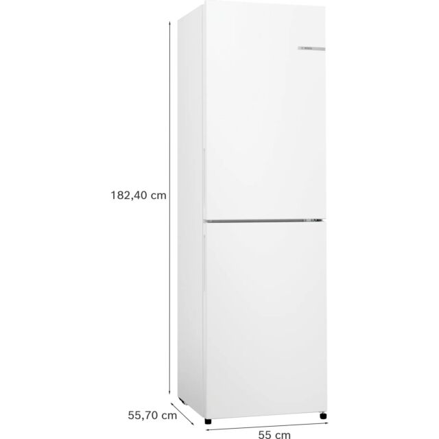 Bosch KGN27NWEAG White, 55cm Frost Free Fridge Freezer - White