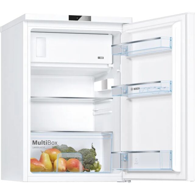 Bosch KTL15NWEAG White, 85x56 Undercounter Fridge with Icebox, MultiBox, LED light, 2 glass shelves,