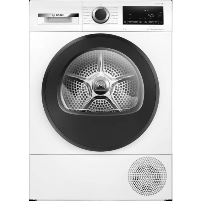 Bosch WQG24502GB White, , Series 6 WQG24502GB 9kg Heat Pump Tumble Dryer - White