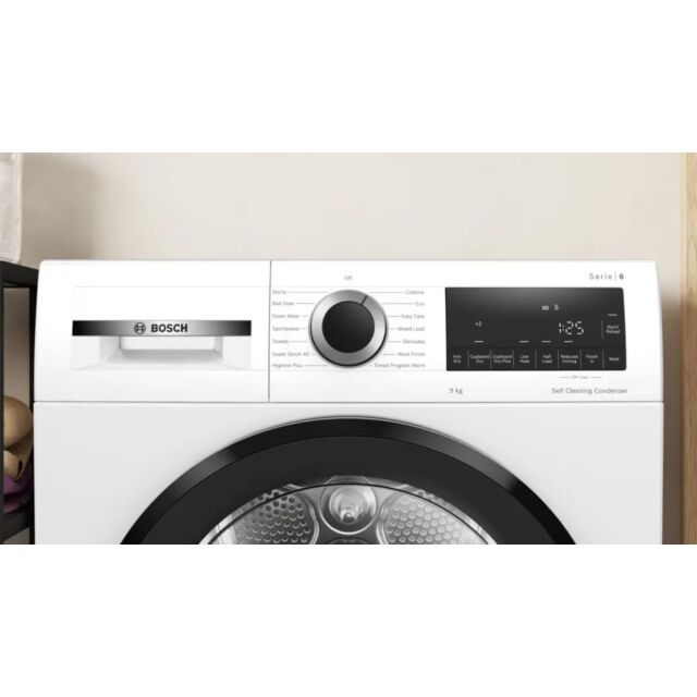 Bosch WQG24502GB White, , Series 6 WQG24502GB 9kg Heat Pump Tumble Dryer - White