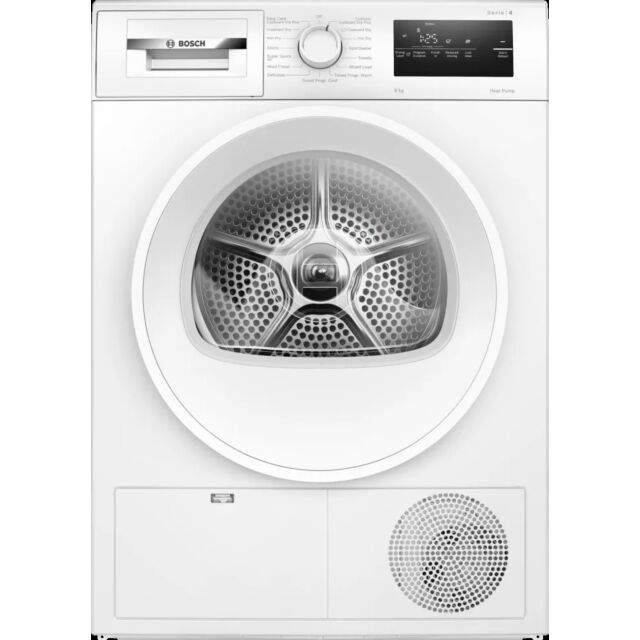 Bosch WTH85225GB White, 8kg Heat Pump Tumble Dryer - White