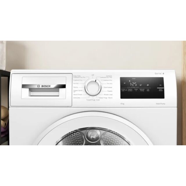 Bosch WTH85225GB White, 8kg Heat Pump Tumble Dryer - White
