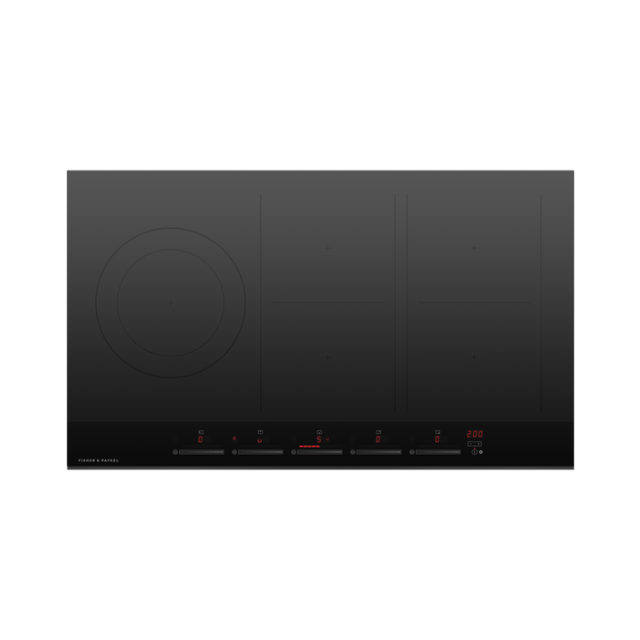 Fisher And Paykel CI905DTB4 900mm Wide 'Touch + Slide Control' Frameless 5 Zone Induction Smart Zo