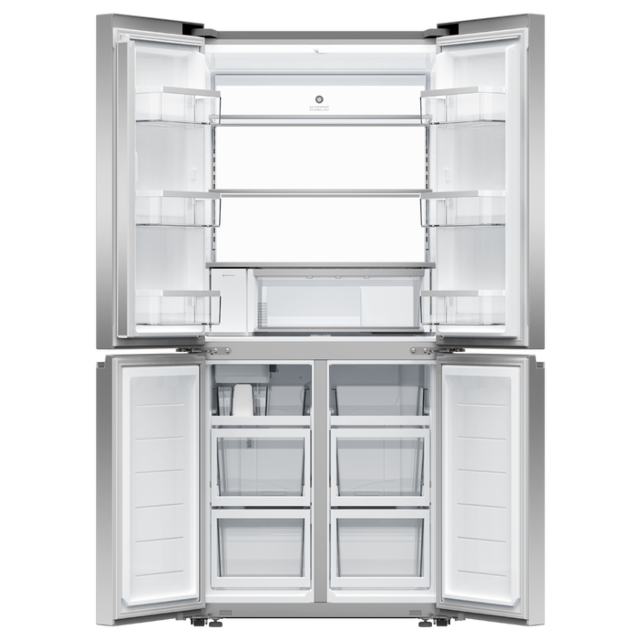 Fisher And Paykel RF500QNUX1 , Fridge Freezer Quad Door 790mm, Recessed Handle, Stainless Steel