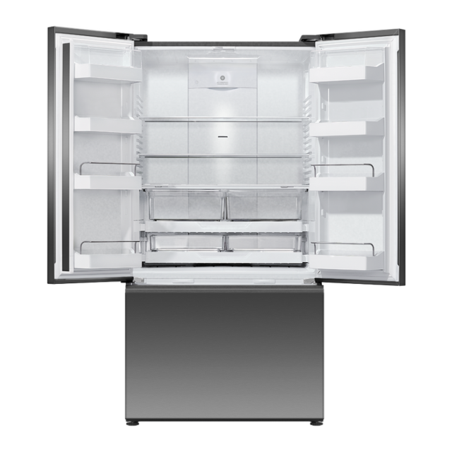 Fisher And Paykel RF540ANUB6 , Fridge Freezer French Door 900mm, Recessed Handle, Black Steel 