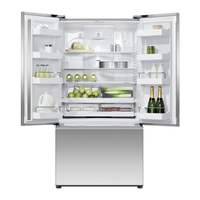 Fisher And Paykel RF540ANUX6 , Fridge Freezer French Door 900mm, Recessed Handle, Stainless Steel