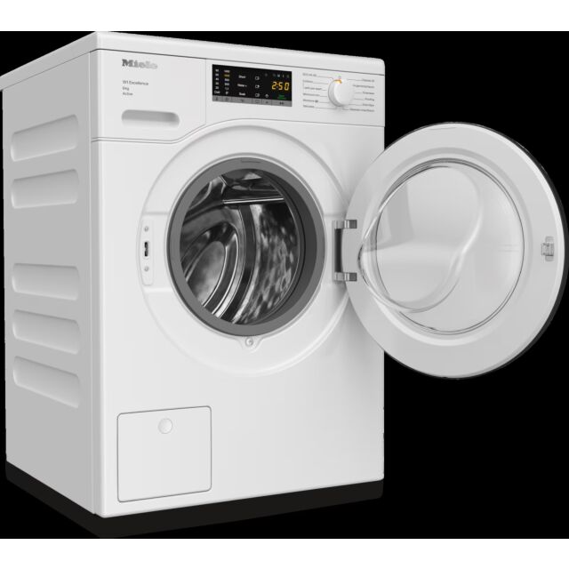 Miele WEA125WCS White, 8kg Honeycomb drum, 1400 rpm, A-10% Energy Rating, Extremely quiet (72dB), Ca