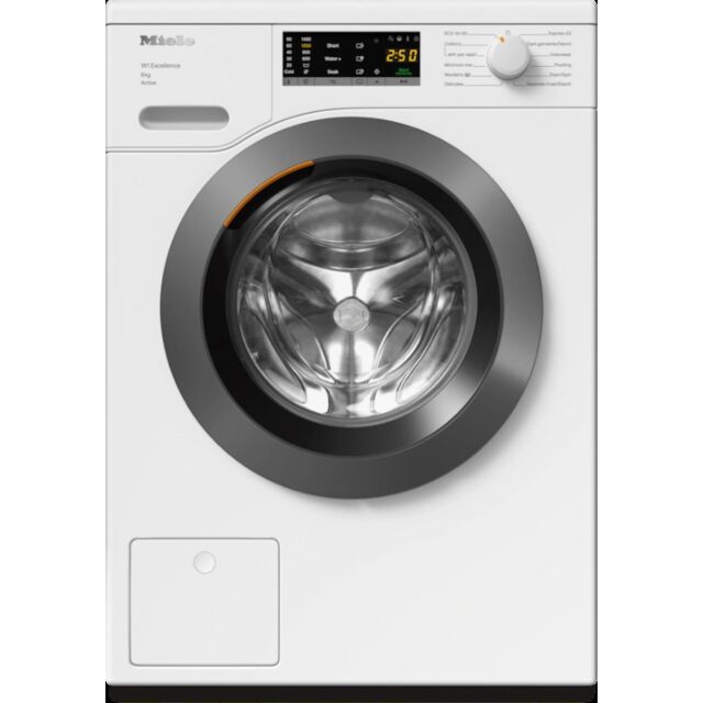 Miele WEA125WCS White, 8kg Honeycomb drum, 1400 rpm, A-10% Energy Rating, Extremely quiet (72dB), Ca