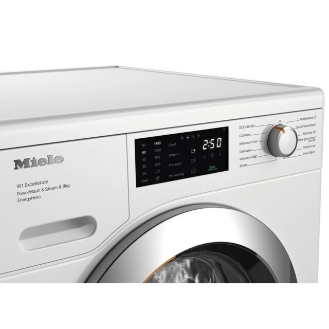 Miele WEE385 WCS White, 8kg 1400 Spin Washing Machine - Lotus White