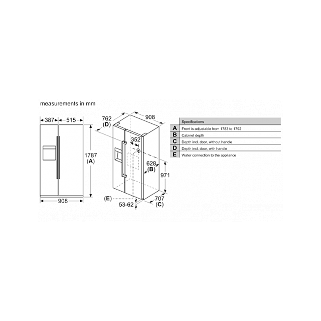 Neff KA3923IE0G American Side By Side 