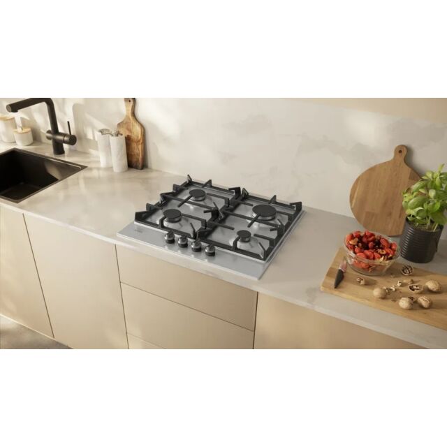 Neff T26CIP8N0 Stainless Steel, 58.2cm Gas Hob - Stainless Steel