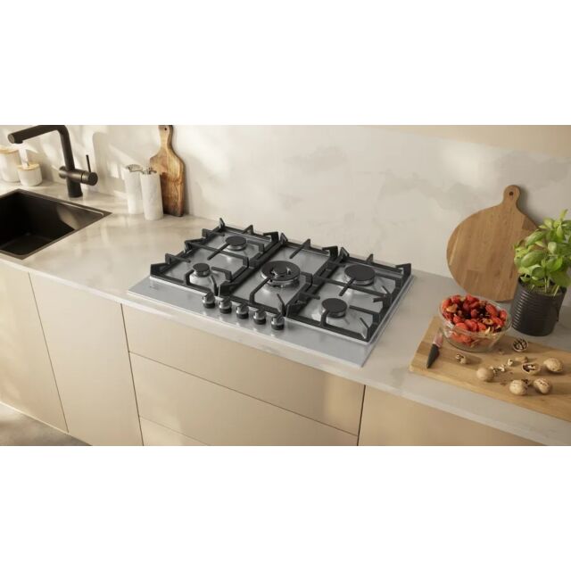 Neff T27CIQ8N0 Stainless Steel, N 70 Gas Hob 75 Cm Stainless Steel