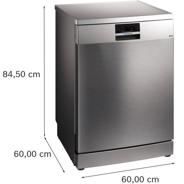 Siemens SN27TI02CE Stainless Steel , Iq700, Free-Standing Dishwasher, 60 Cm, Brushed Steel Anti-Fing