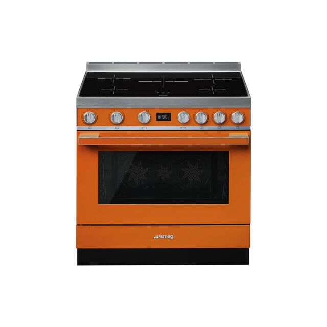 Smeg CPF9IPOR Orange Induction Portofino Range Cooker 90cm