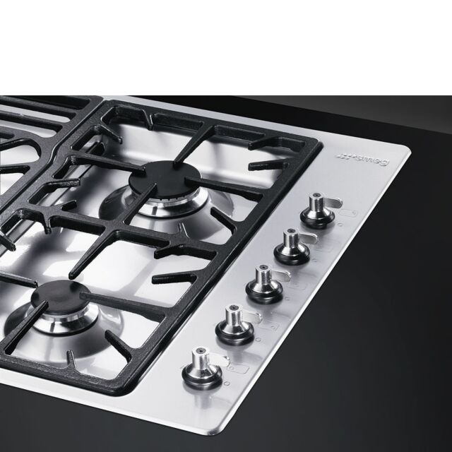 Smeg PGF95-4 , 90cm Stainless Steel Classic 5 Burner Ultra Low Profile Gas Hob 