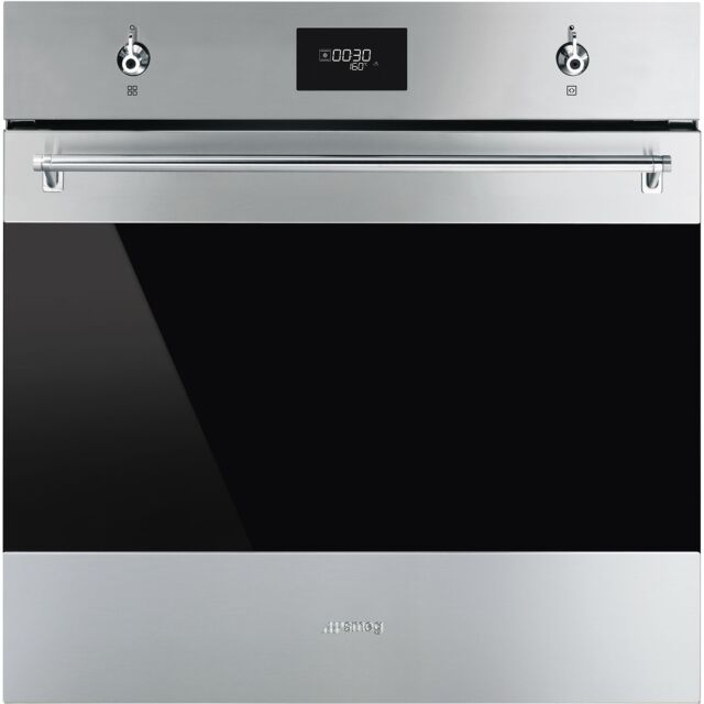 Smeg SFP6301TVX ,Classic 60cm Stainless Steel Pyrolitic Multifunction Maxi Single Oven
