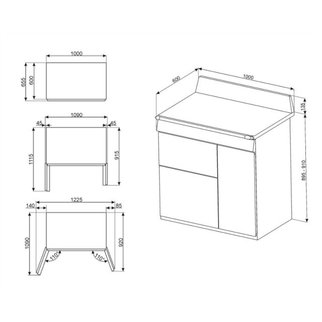 Smeg TR103BL 100cm Dual fuel range cooker 