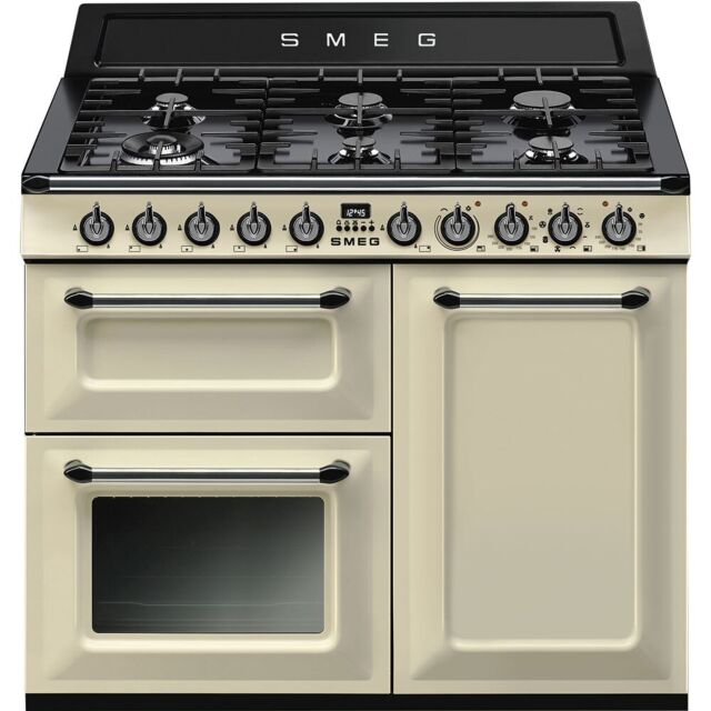 Smeg TR103P 100cm Cream dual fuel range cooker