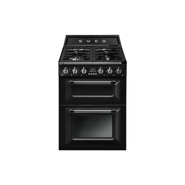 Smeg TR62BL 60cm Dual Fuel Cooker, two cavity, Victoria