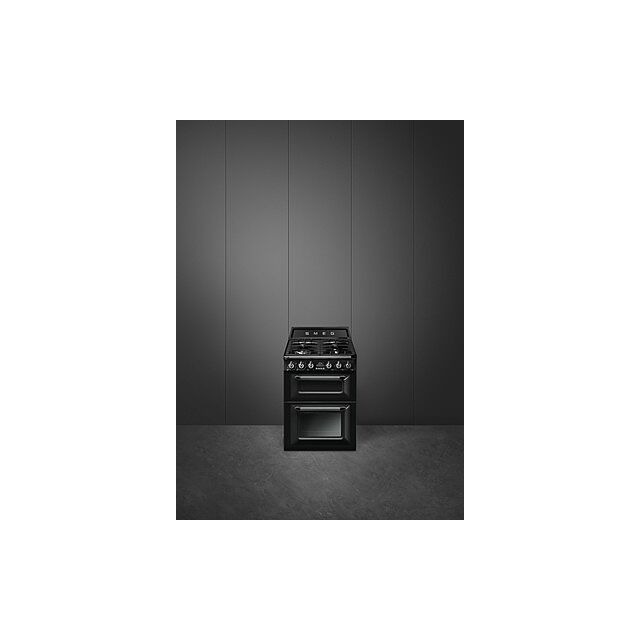 Smeg TR62BL 60cm Dual Fuel Cooker, two cavity, Victoria
