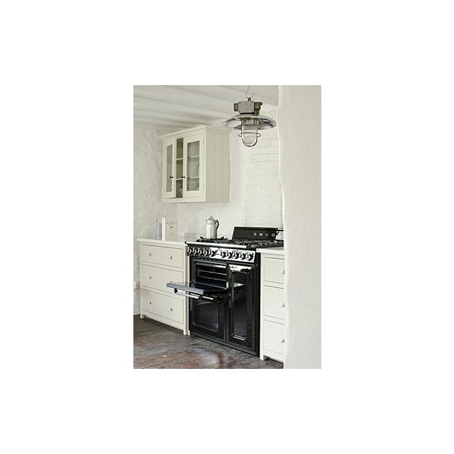 Smeg TR93BL Freestanding 90cm dual fuel cooker, black