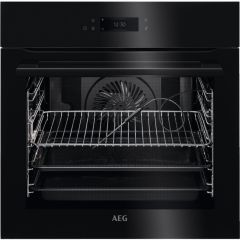 AEG BPK748380B Single oven, pyro clean, black glass
Connected SenseCook Pyrolytic oven with sophisticated touch controls, white LEDs, 