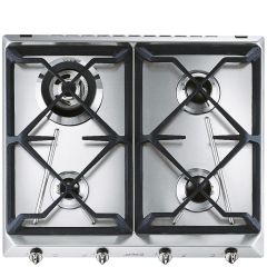Smeg SRV564GH3 , 60Cm Cucina Gas Hob Stainless Steel With Contemporary Controls