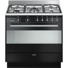 Smeg SUK91CMX9 , 90cm Concert Stainless Steel Single Cavity Ceramic Cooker